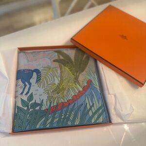 SOLD Hermes Le Carnaval Des Animaux 90 Scarf Bleu